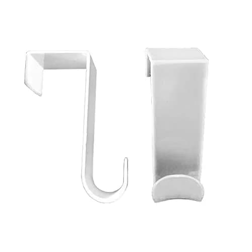 1st Choice Over The Door Hooks 8 Pack White | Reversible Heavy-Duty Plastic Hooks (4.72 x 2.55 x 1.18 inches) thumbnail 4