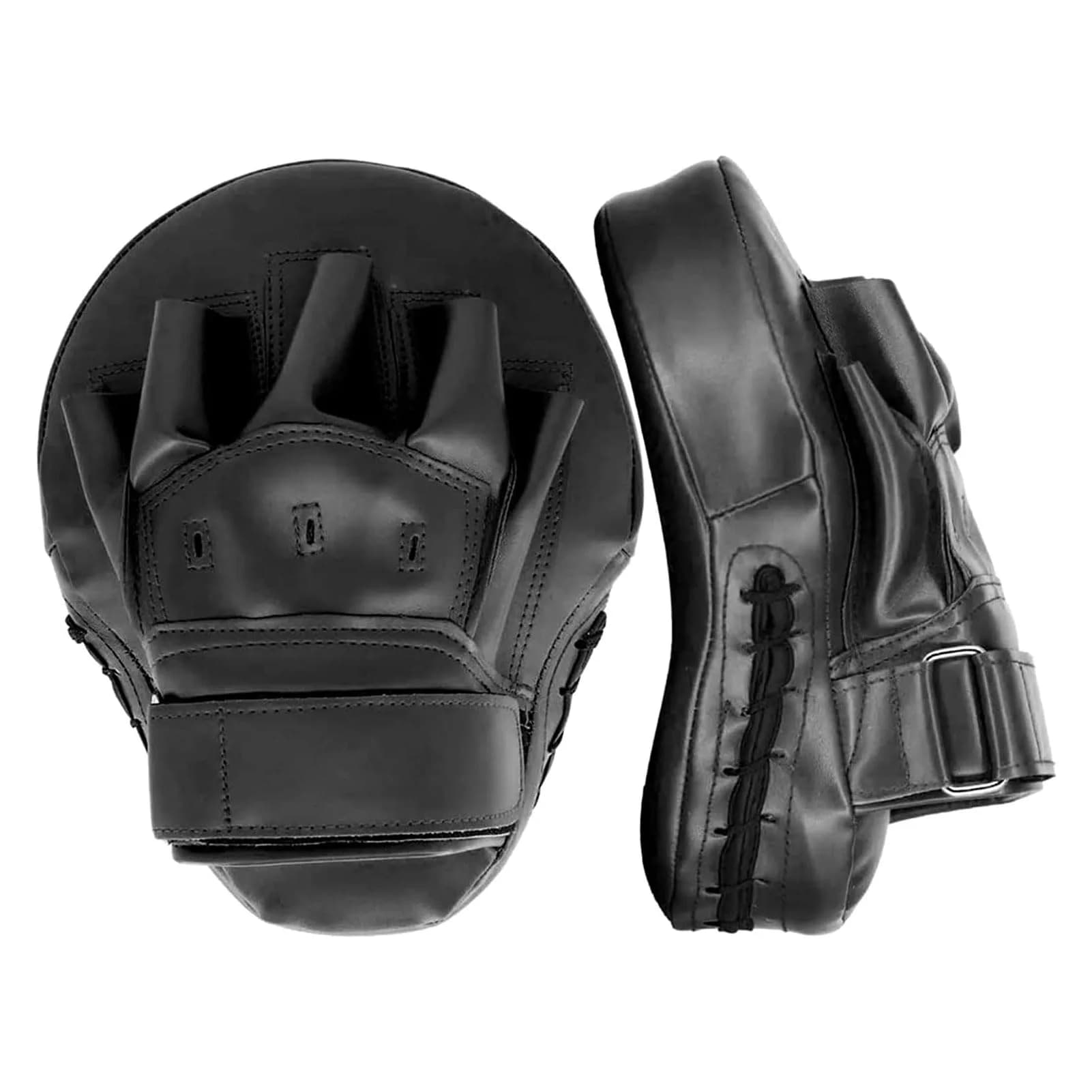 Valleycomfy Boxing Pads Curved Focus Mitts for Men Women | Leather, Shock-Absorbing Padding, Adjustable Fit