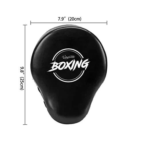 Valleycomfy Boxing Pads Curved Focus Mitts for Men Women | Leather, Shock-Absorbing Padding, Adjustable Fit thumbnail 4