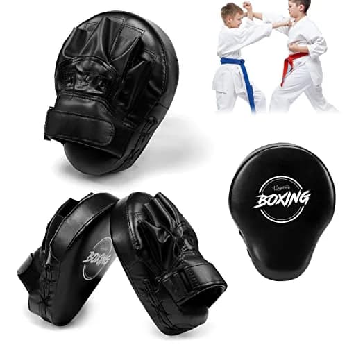 Valleycomfy Boxing Pads Curved Focus Mitts for Men Women | Leather, Shock-Absorbing Padding, Adjustable Fit thumbnail 7