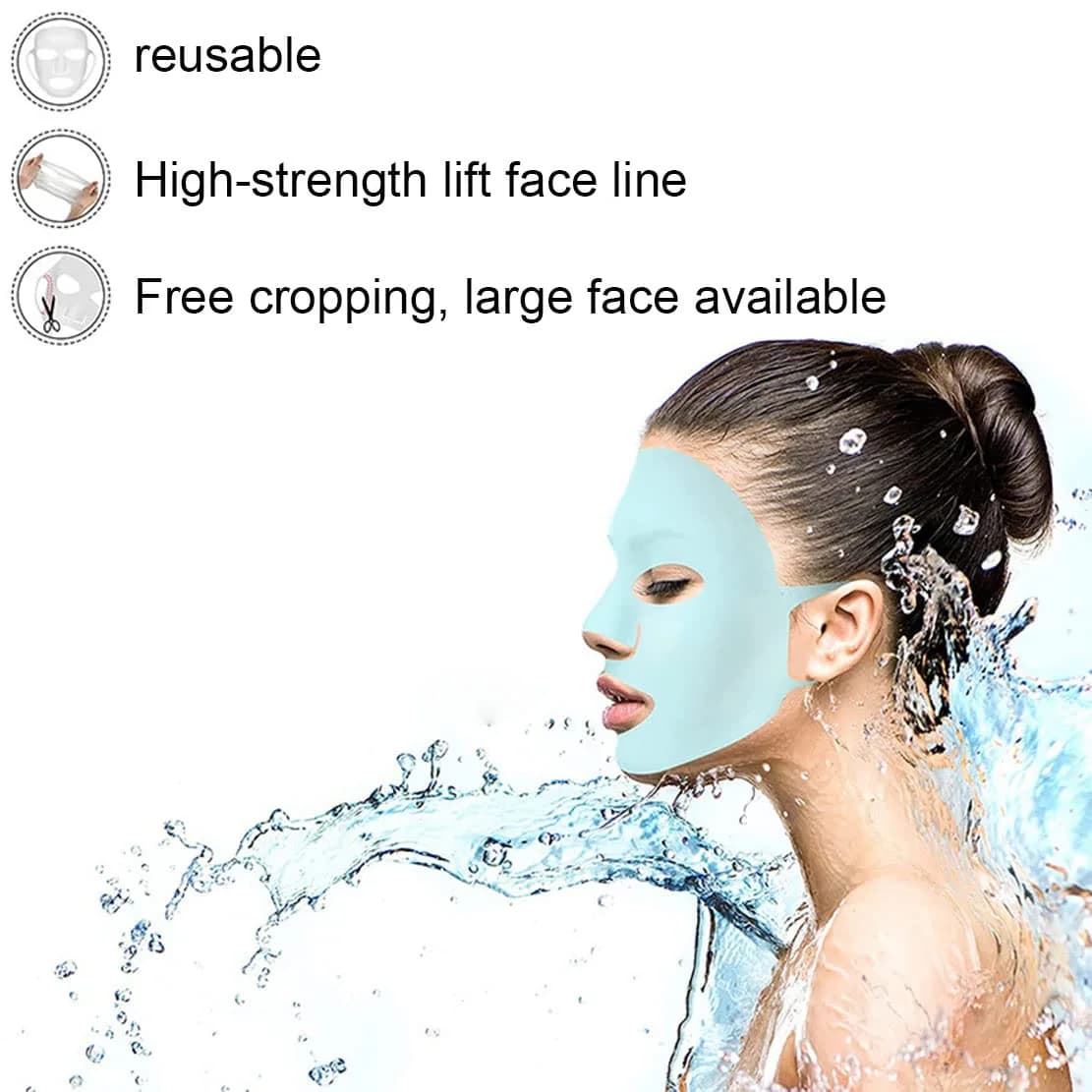 GEOOT Reusable Silicone Face Mask Holder 2 Pack (White + Pink) | Prevents Sheet Mask Evaporation - view 2