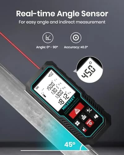 MILESEEY Laser Measure D5 120M 393ft (120m) | Accurate Angle Sensor & Volume Calculation thumbnail 4