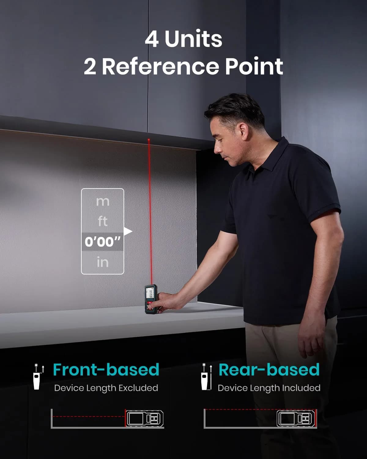 MILESEEY Laser Measure D5 120M 393ft (120m) | Accurate Angle Sensor & Volume Calculation - view 6