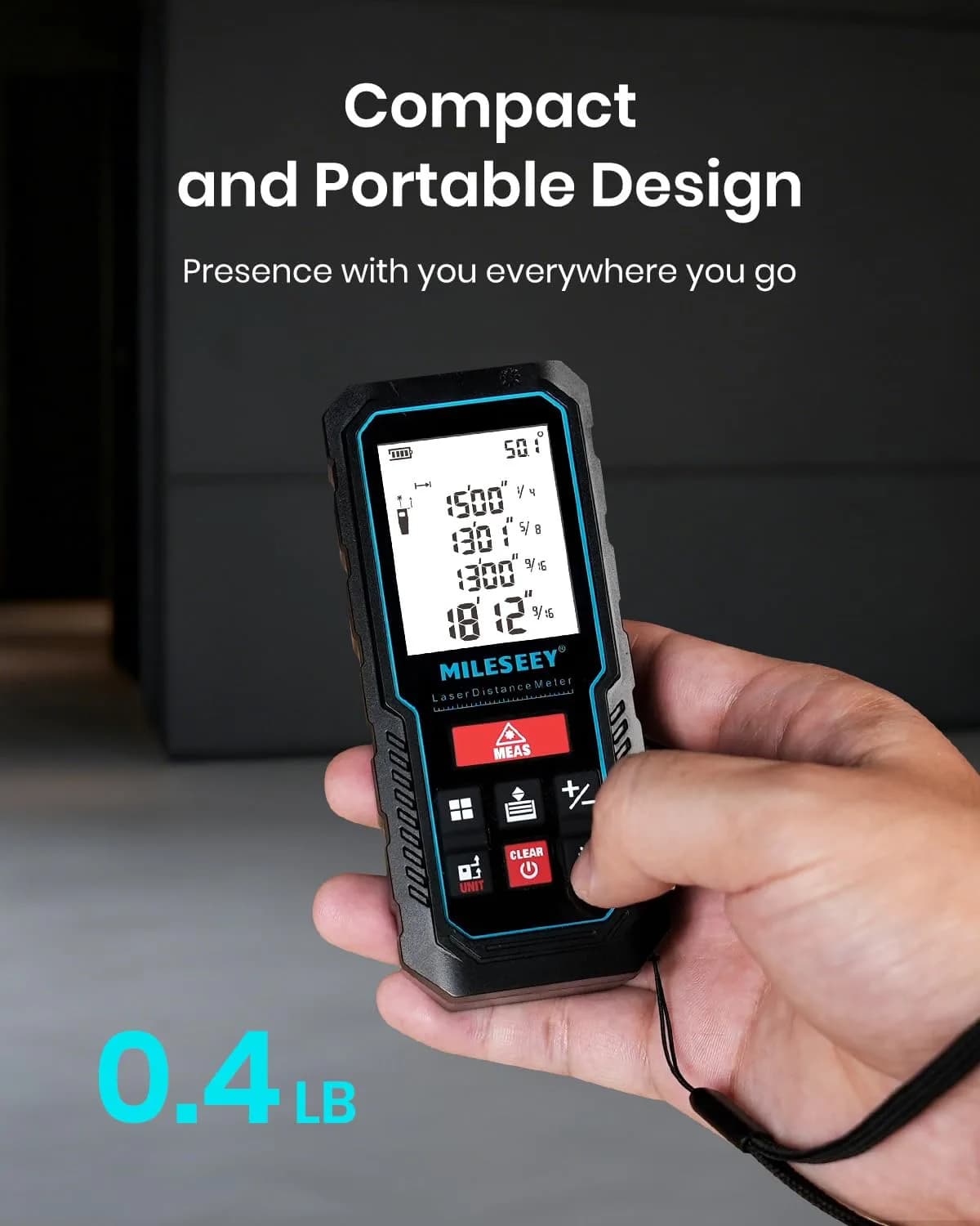 MILESEEY Laser Measure D5 120M 393ft (120m) | Accurate Angle Sensor & Volume Calculation - view 8