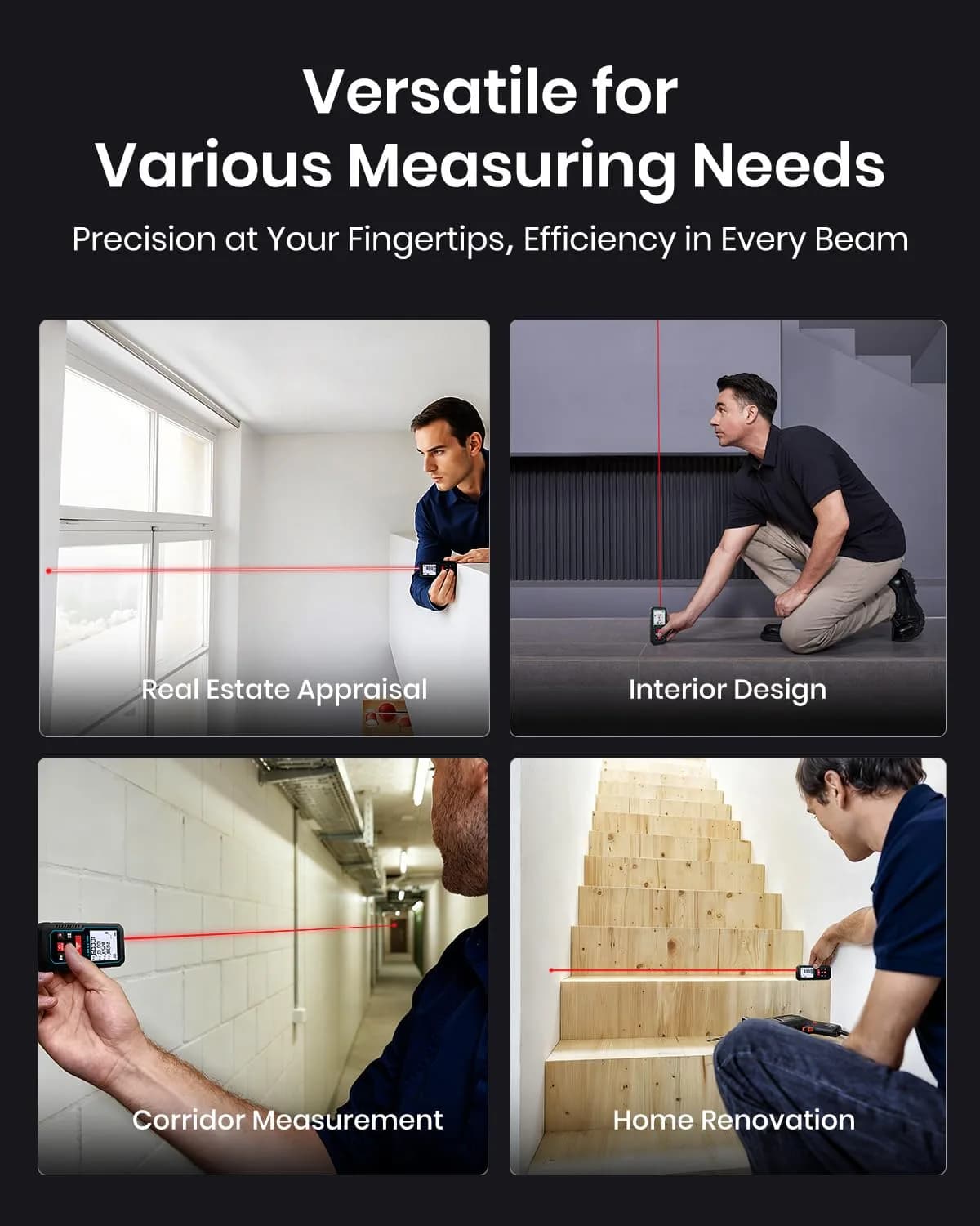 MILESEEY Laser Measure D5 120M 393ft (120m) | Accurate Angle Sensor & Volume Calculation - view 9