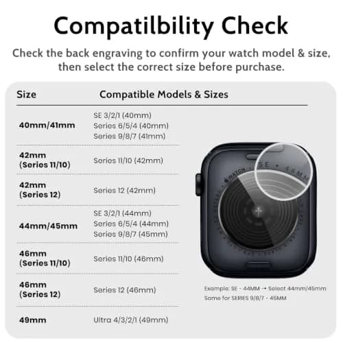 amBand Watch Band Compatible with Apple Watch Series 9/8/7 45mm & SE 44mm | Rugged Protective Cover thumbnail 7