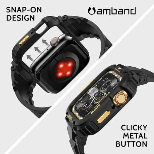 amBand Watch Band Compatible with Apple Watch Series 9/8/7 45mm & SE 44mm | Rugged Protective Cover thumbnail 4