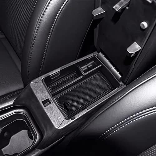 TACOBRO Black Center Console Organizer Tray for Jeep Compass 2022-2025 | Secondary Storage Divider with USB Hole thumbnail 3