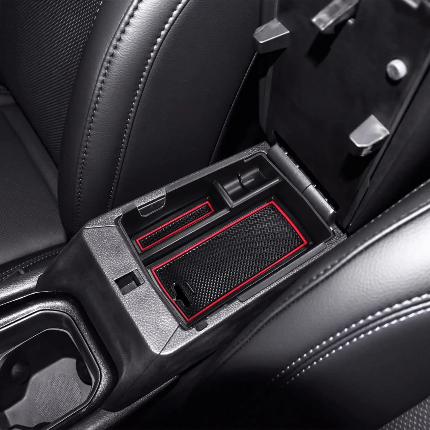 TACOBRO Red Center Console Organizer Tray for Jeep Compass 2022-2025 | Fits OEM Console - view 3