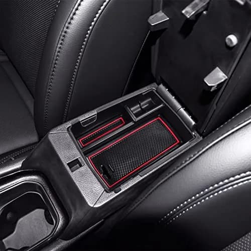 TACOBRO Red Center Console Organizer Tray for Jeep Compass 2022-2025 | Fits OEM Console thumbnail 3