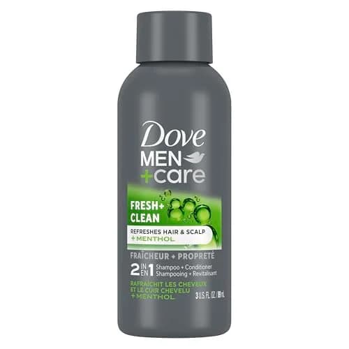 Dove Men+Care Fresh & Clean 2-in-1 Shampoo & Conditioner Travel Size 88ml (3 Fl Oz) | Strengthens Thinning Hair thumbnail 1