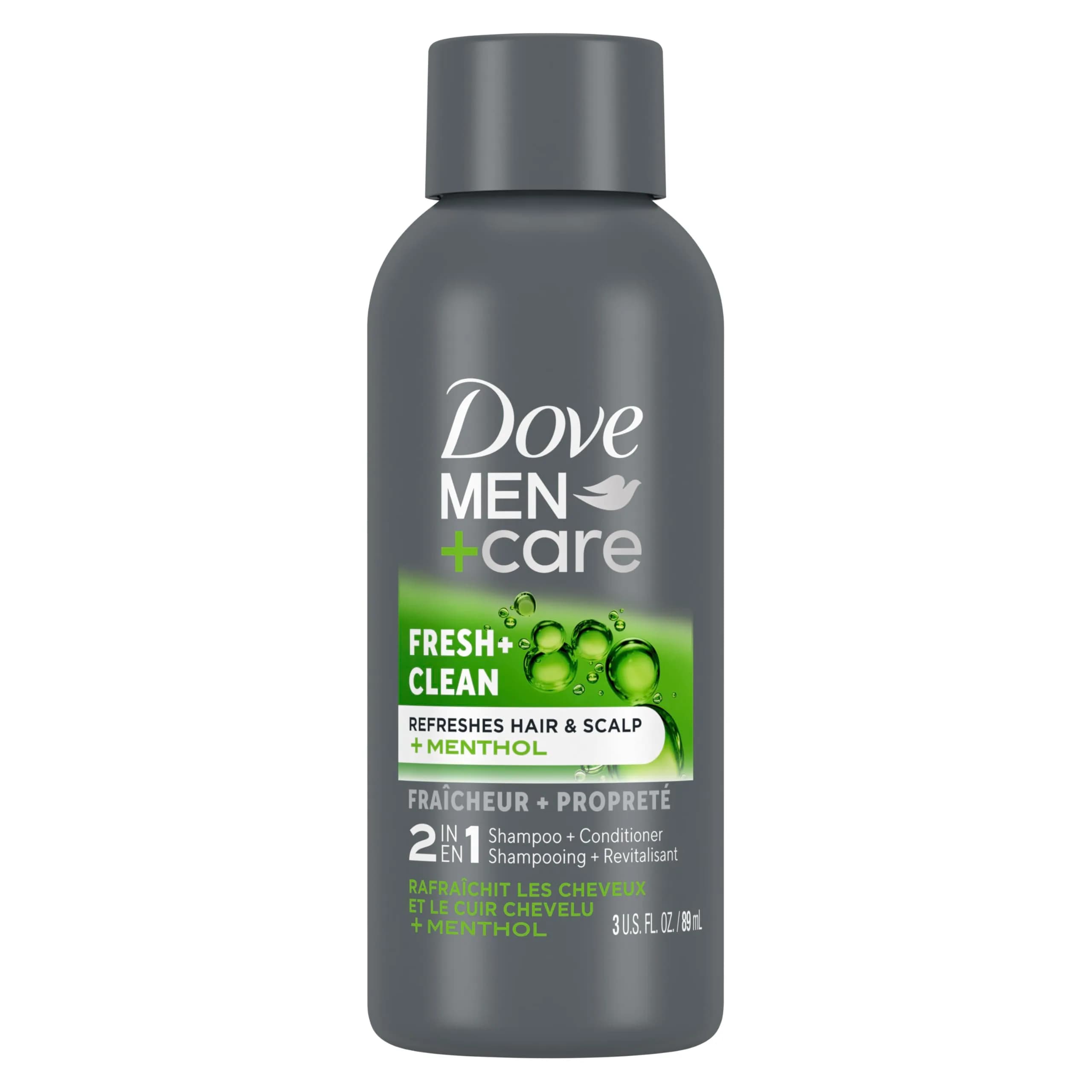 Dove Men+Care Fortifying 2-in-1 Shampoo and Conditioner for Normal to Oily Hair, 3 oz (Pack of 12) | Strengthens Thinning Hair — Fragranced / 3 Fl Oz