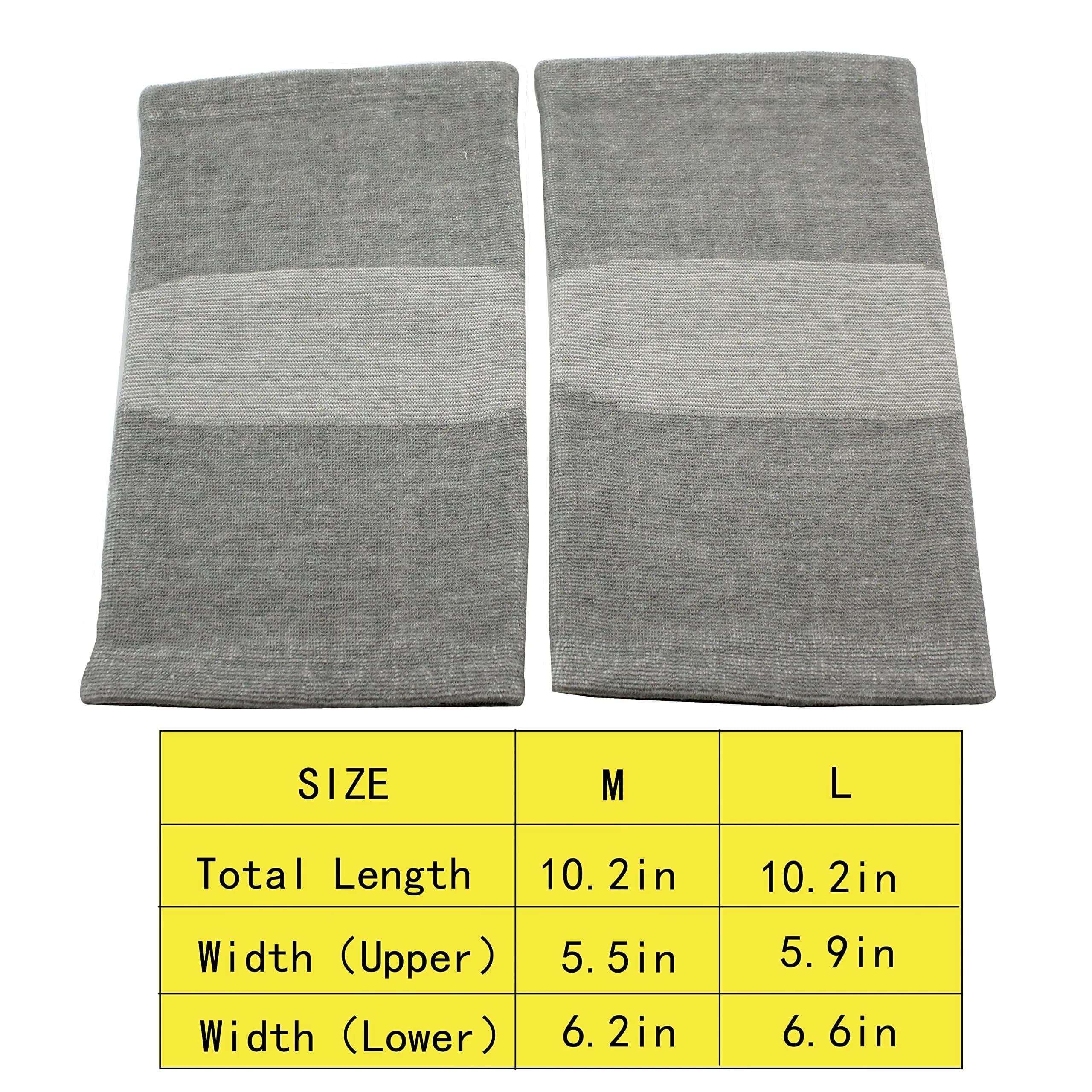 JUMISEE Cotton Knee Sleeves for Knee Support, Circulation Improvement & Pain Relief, Sport Compression for Running, Arthritis Pain (Gray, X-Large) - view 6