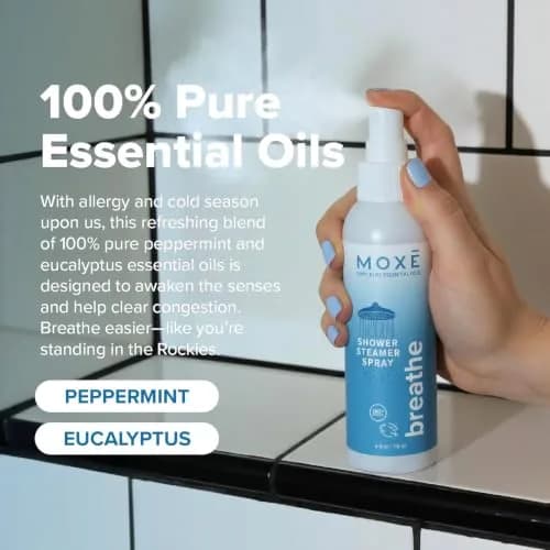 MOXE Breathe & Dream Shower Steamer 4oz | Congestion & Calm Relief, 2 Pack thumbnail 6