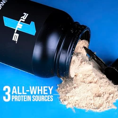Rule 1 Proteins Whey Protein Powder Vanilla Ice Cream 2 Pound | 24g Protein, BCAAs, USA Made thumbnail 5