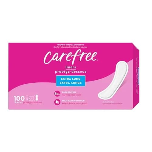 Carefree Extra Long Unscented Panty Liners, 100 Count | 20.3 cm (8 inch) Daily Protection thumbnail 9