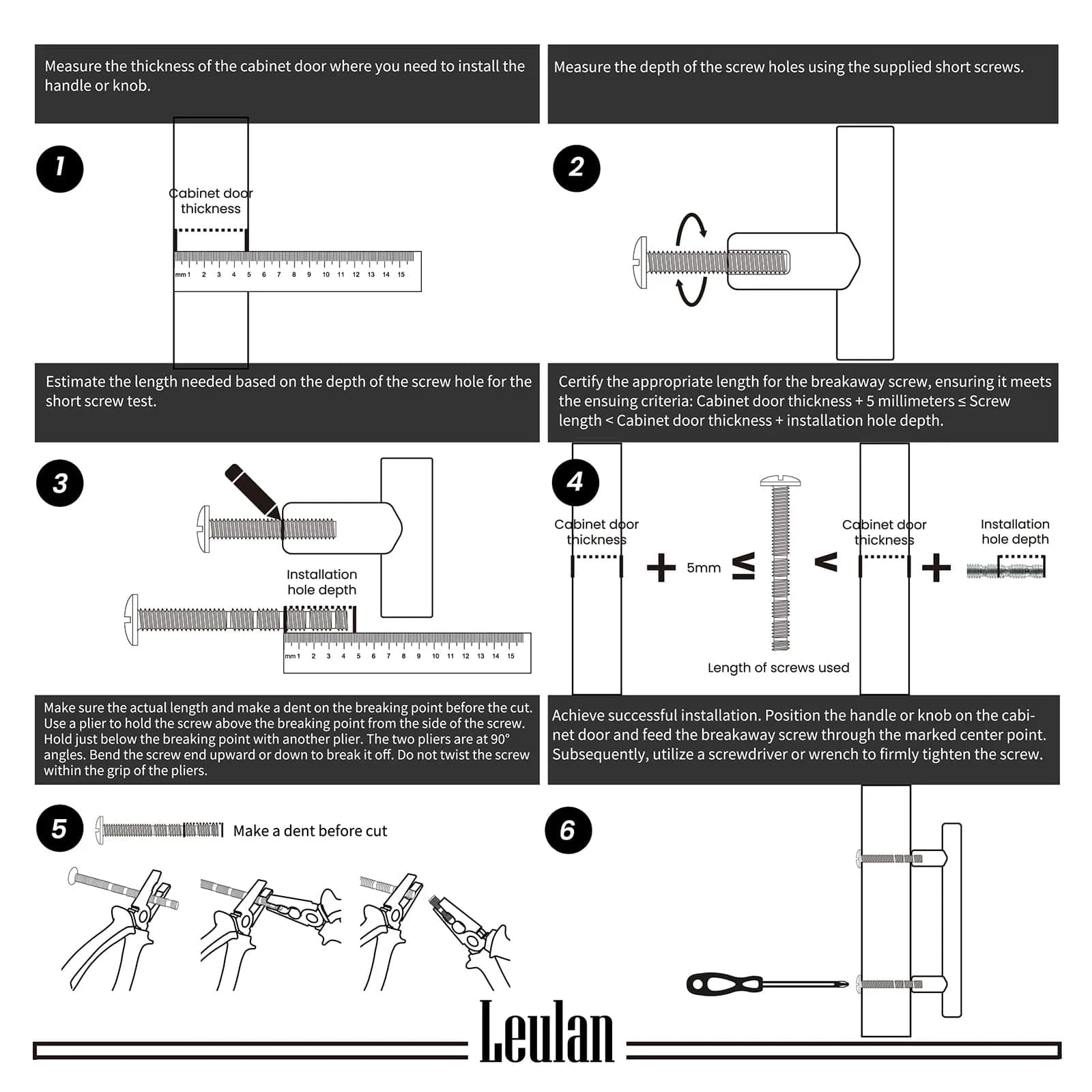 Leulan Brushed Nickel and Gold Cabinet Handles 5 Inch (128mm) | 10 Pack Two-Tone Kitchen Hardware - view 6