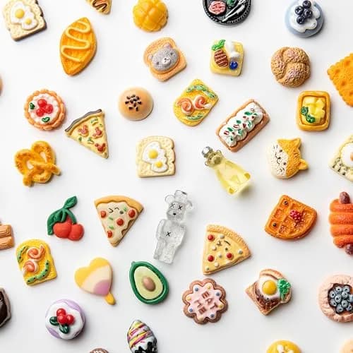 LEEXINLUU Food Cute Slime Charms Set - 80pcs Resin Flatback Assorted Food Charms | DIY Crafts & Decorations thumbnail 5