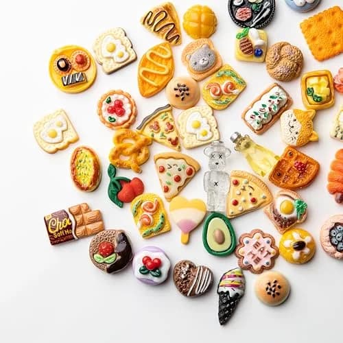 LEEXINLUU Food Cute Slime Charms Set - 80pcs Resin Flatback Assorted Food Charms | DIY Crafts & Decorations thumbnail 7