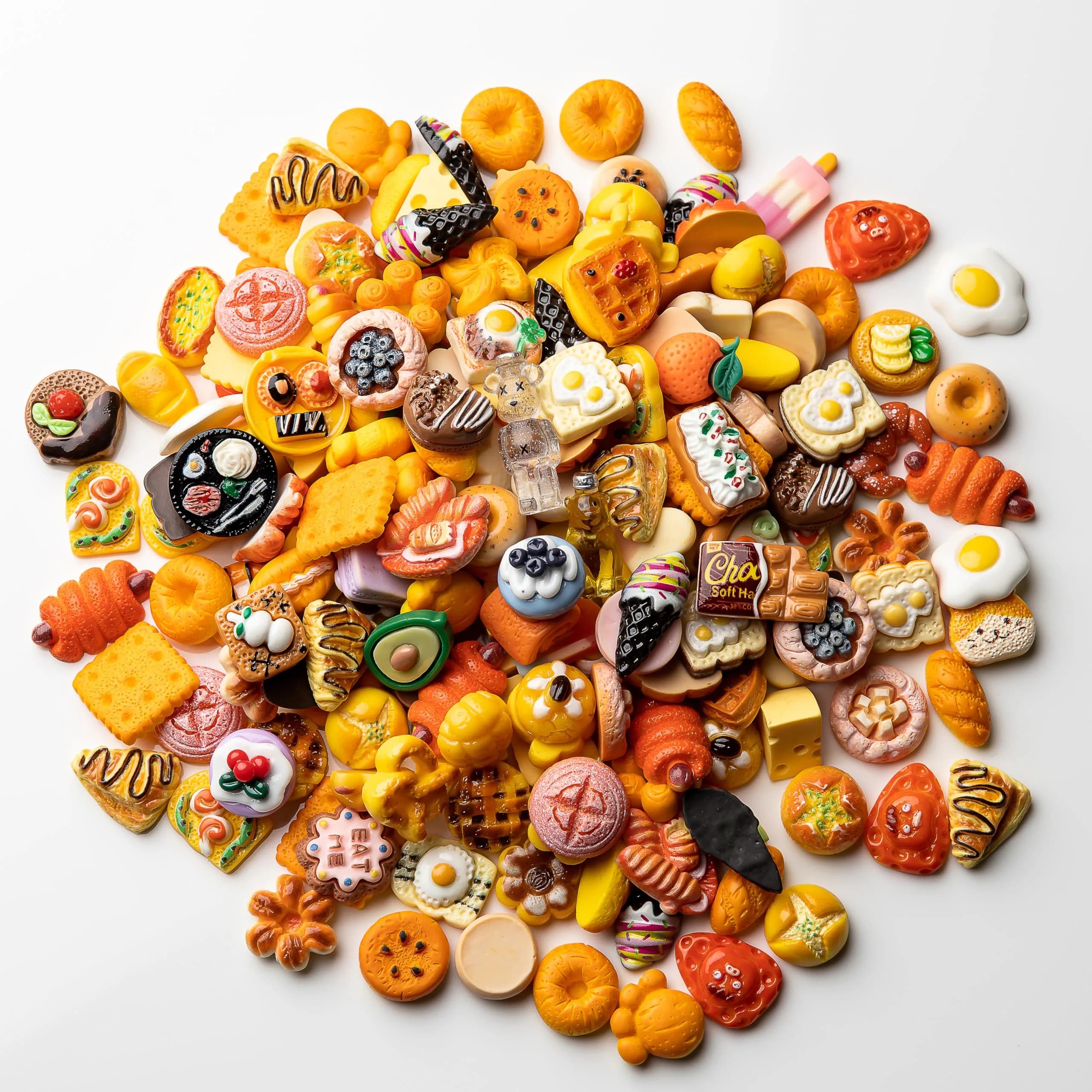 LEEXINLUU Food Cute Slime Charms Set - 80pcs Resin Flatback Assorted Food Charms | DIY Crafts & Decorations - view 8