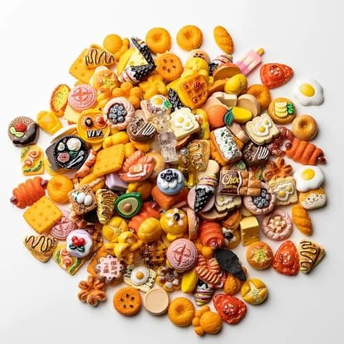 LEEXINLUU Food Cute Slime Charms Set - 80pcs Resin Flatback Assorted Food Charms | DIY Crafts & Decorations thumbnail 8