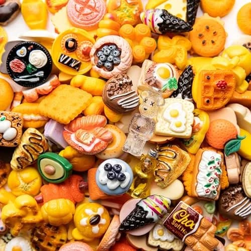LEEXINLUU Food Cute Slime Charms Set - 80pcs Resin Flatback Assorted Food Charms | DIY Crafts & Decorations thumbnail 9