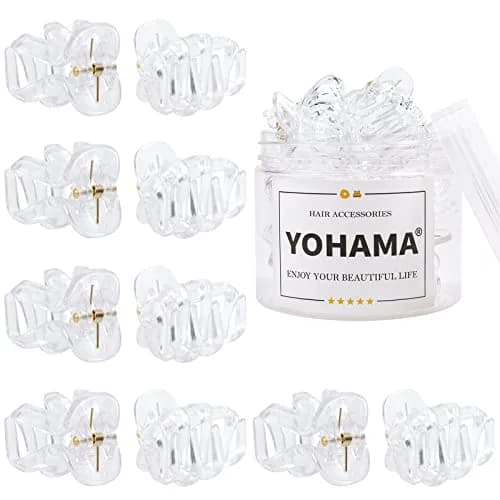 YOHAMA Clear Octopus Claw Clips 10 Count (4cm/1.57 inch) | Secure Hold for Thin to Thick Hair thumbnail 1