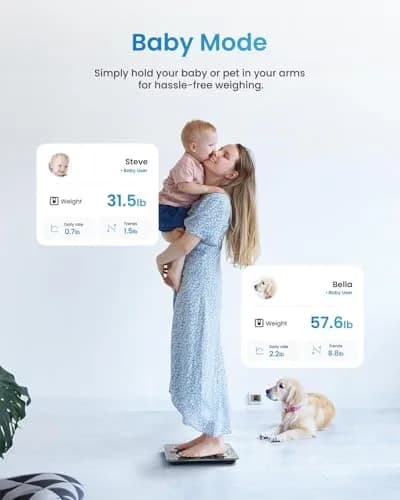 RENPHO Smart Scale for Body Weight, BMI & Body Fat, 13 Metrics, Marble | FDA Approved, 400 lbs Capacity thumbnail 7