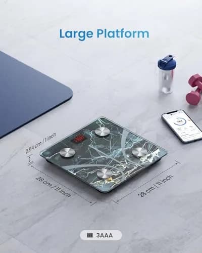 RENPHO Smart Scale for Body Weight, BMI & Body Fat, 13 Metrics, Marble | FDA Approved, 400 lbs Capacity thumbnail 8