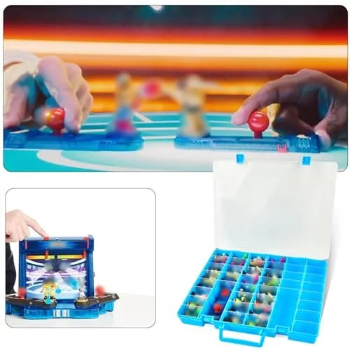 Aptbyte Blue Display Enclosure for Akedo Warriors | Large Capacity Toy Storage Case with Removable Partition thumbnail 6