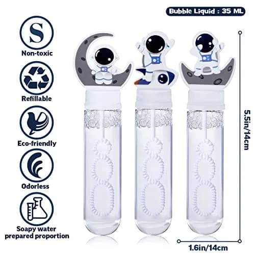 Winrayk Astronaut Bubble Wands 24-Pack (35ml Each) | ASTM-Tested Non-Toxic Space Party Favors thumbnail 6