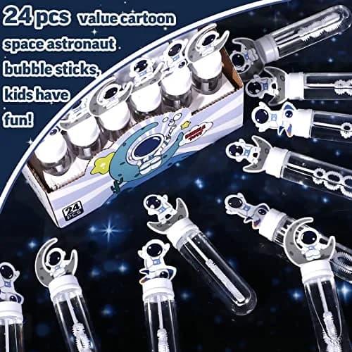 Winrayk Astronaut Bubble Wands 24-Pack (35ml Each) | ASTM-Tested Non-Toxic Space Party Favors thumbnail 2