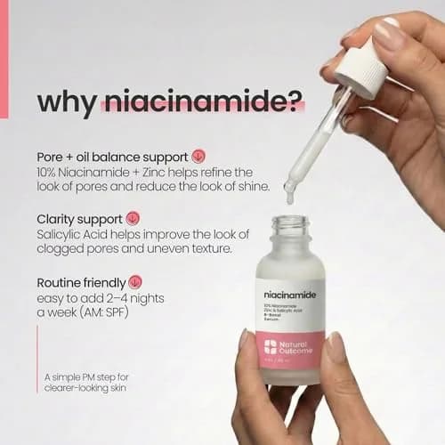natural outcome Niacinamide Serum for Face 1 Fl Oz | Acne & Pore Reduction, Skin Balance thumbnail 6
