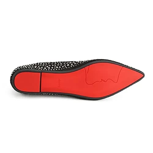 LIYUHANJIALU Flats Shoes Women Rhinestone Pointed Head Ballet Flats 7 | Comfortable Soft Memory Foam Insole thumbnail 4