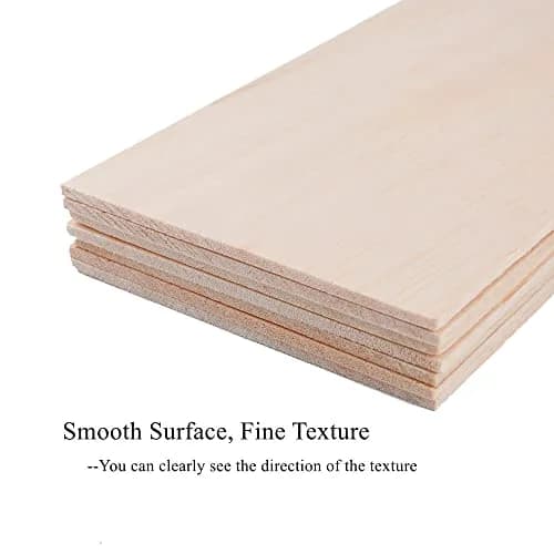 iUoczi 12 Pack Balsa Wood Sheets 150x100x1.5mm | Unfinished Natural Craft Wood for Models & DIY thumbnail 4