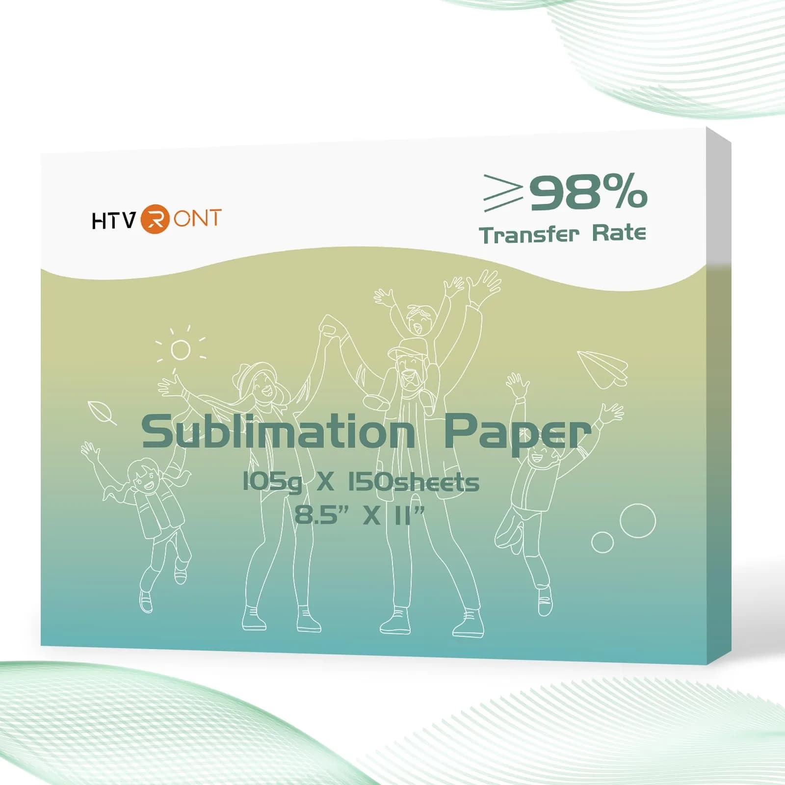 HTVRONT Sublimation Paper for T-Shirts & Mug 8.5x11 Inch | Vibrant Colors & Professional Results — 8.5"*11"