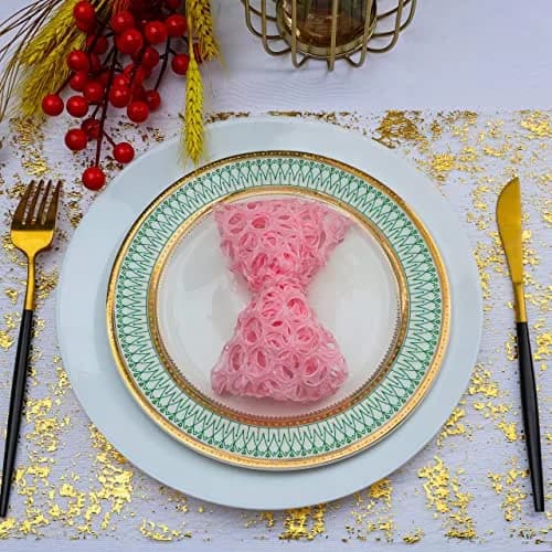 Snowkingdom Gold Sequin Glitter Table Runner 274 cm (900 inches) | Sparkly Metallic Foil Mesh Roll for Parties & Events thumbnail 6