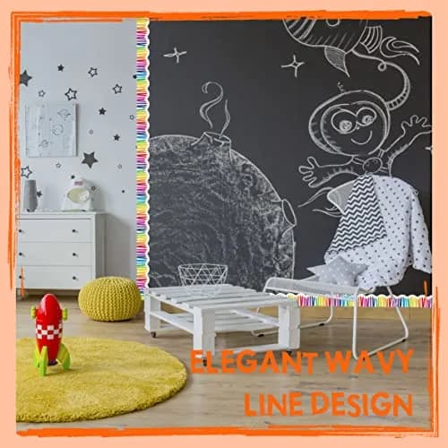 ERKE 60 Feet Bulletin Board Borders, Scalloped Rolled Border Trim with Pencil Patterns, 18.28 m (60 ft) | Classroom & Office Decor thumbnail 3