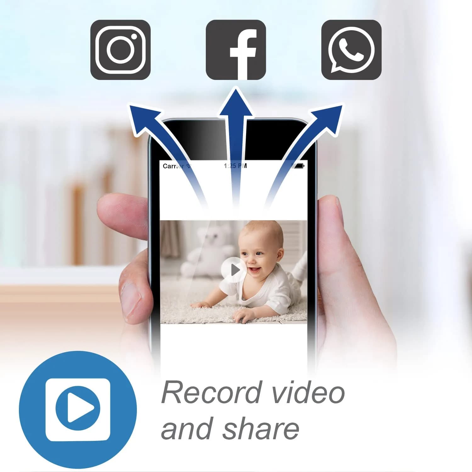 VTech RM7764HD 1080p WiFi Baby Monitor with 7" HD Display & 360° Pan/Tilt | Remote Access, Night Vision, Temp Sensor - view 7