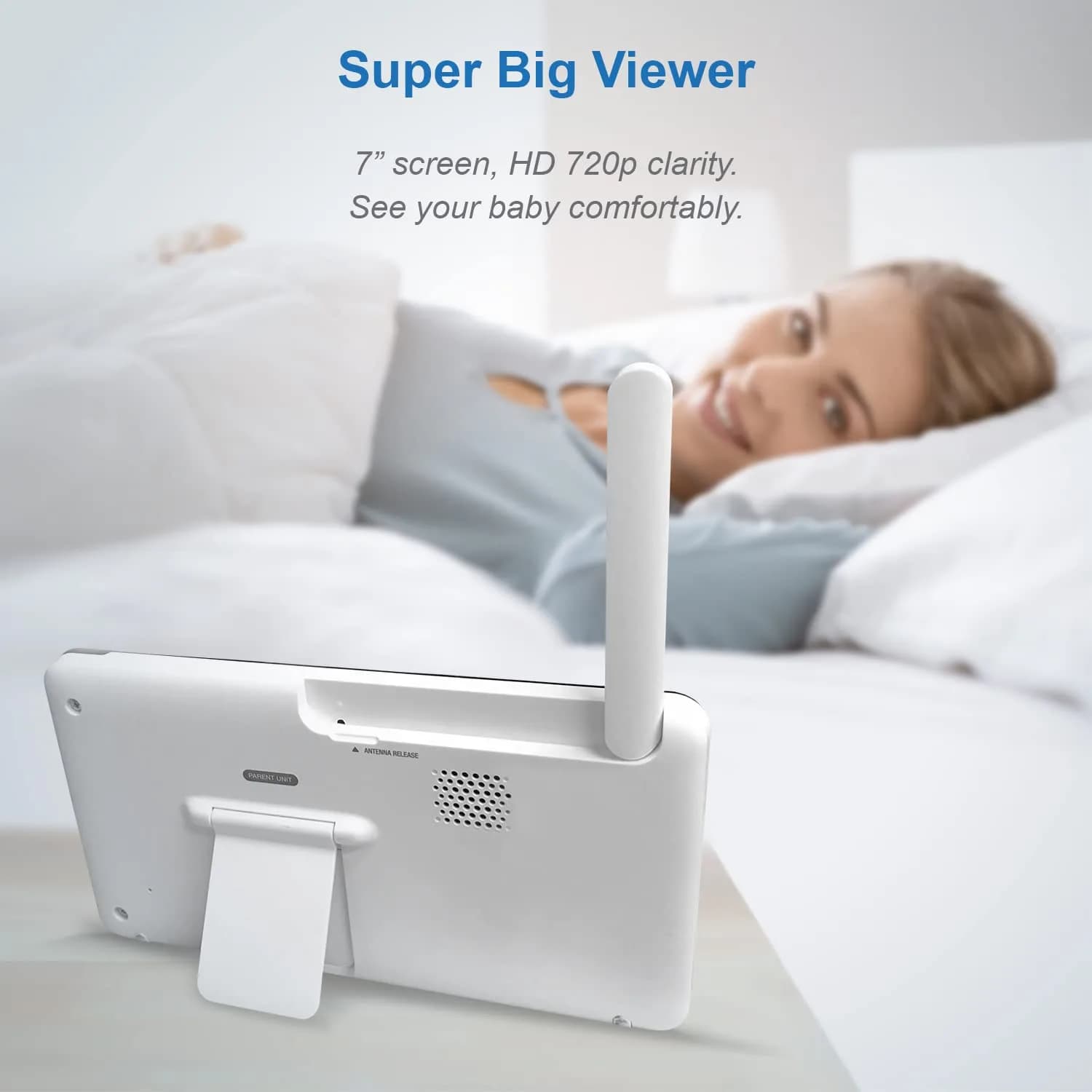 VTech RM7764HD 1080p WiFi Baby Monitor with 7" HD Display & 360° Pan/Tilt | Remote Access, Night Vision, Temp Sensor - view 2