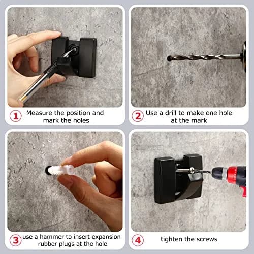 Queekay 4 Pcs Folding Hideaway Coat Hooks Heavy Duty Wall Aluminum 2.3x2.0x0.55 in | Space-saving Retractable Wall Hangers thumbnail 5