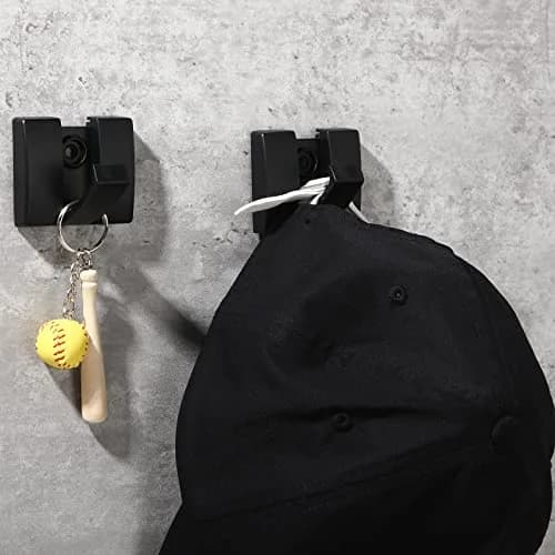 Queekay 4 Pcs Folding Hideaway Coat Hooks Heavy Duty Wall Aluminum 2.3x2.0x0.55 in | Space-saving Retractable Wall Hangers thumbnail 6