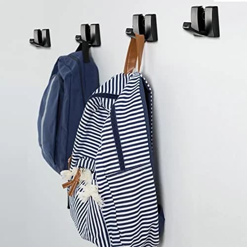 Queekay 4 Pcs Folding Hideaway Coat Hooks Heavy Duty Wall Aluminum 2.3x2.0x0.55 in | Space-saving Retractable Wall Hangers thumbnail 7