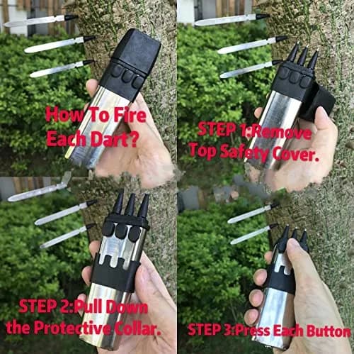 POPOTR Huge Power Toy Self Defensive Ballistic Dart Gun 5.3" x 1.4" x 1" | Solid Stainless Steel Dart Launcher thumbnail 10