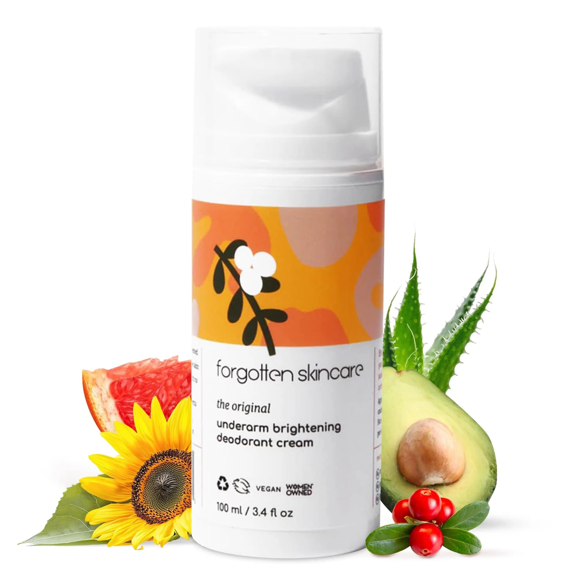 Forgotten Skincare Underarm Brightening Body Cream 50ml (1.7 Fl Oz) | Vitamin C & Salicylic Acid for Dark Underarms — 3.4 Fl Oz