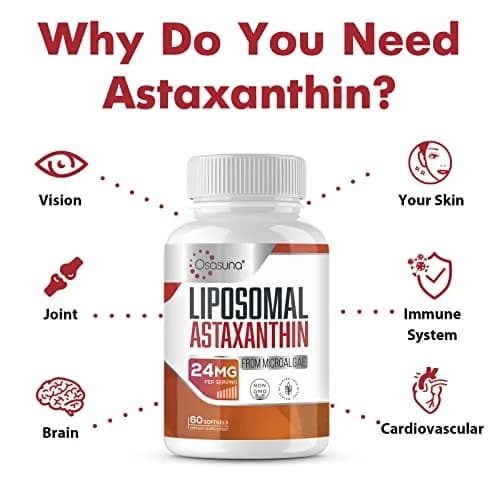 Osasuna Liposomal Astaxanthin Supplement 24MG | Maximum Absorption, Antioxidant Power, Non-GMO & Gluten Free thumbnail 4