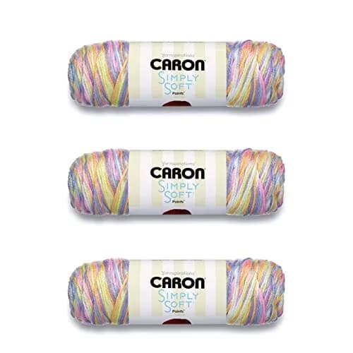 Caron Simply Soft Paints Yarn for Crocheting, Baby Brights, 3-Pack | 705 yards (645 m) Worsted Weight Acrylic Yarn thumbnail 1