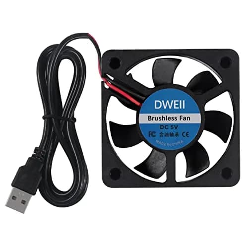 DWEII 2-Pack 50mm USB Fan 5V Brushless DC Cooling Fan | Compact, Quiet & Ideal for Small Appliances thumbnail 5