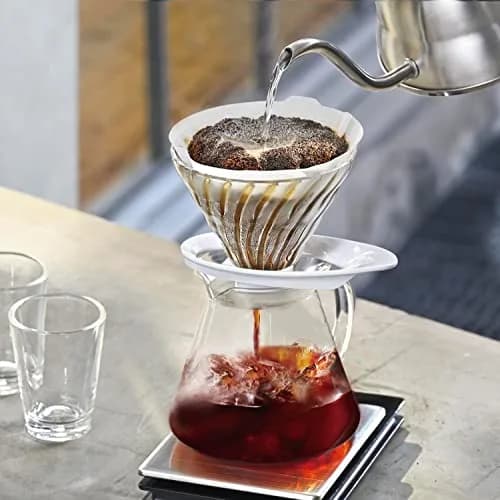 HARIO V60 Heat-resistant Glass Pour Over Coffee Dripper 600ml (0.6L) | Brew Coffee with Clarity thumbnail 7