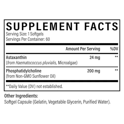 Osasuna Liposomal Astaxanthin Supplement 24 MG | Maximum Absorption, Antioxidant, Non-GMO & Gluten-Free (60 Softgels) thumbnail 6